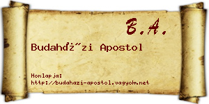 Budaházi Apostol névjegykártya